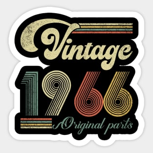 Retro Vintage 1966 58th Birthday Gift Men Women 58 Years Old Sticker